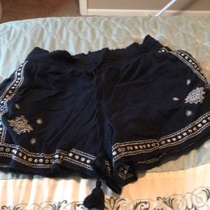 J crew navy pull on shorts